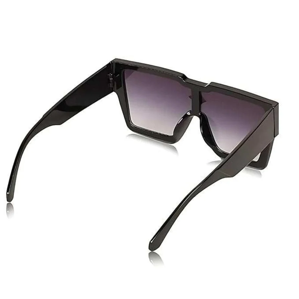 Men Sunglasses Fashion Designer Oversized Rhinestone Accents Square Frame Lentes